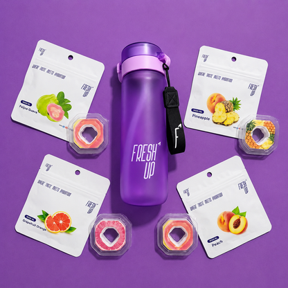 FreshUp Purple Bottle + 4 Pods of your choice