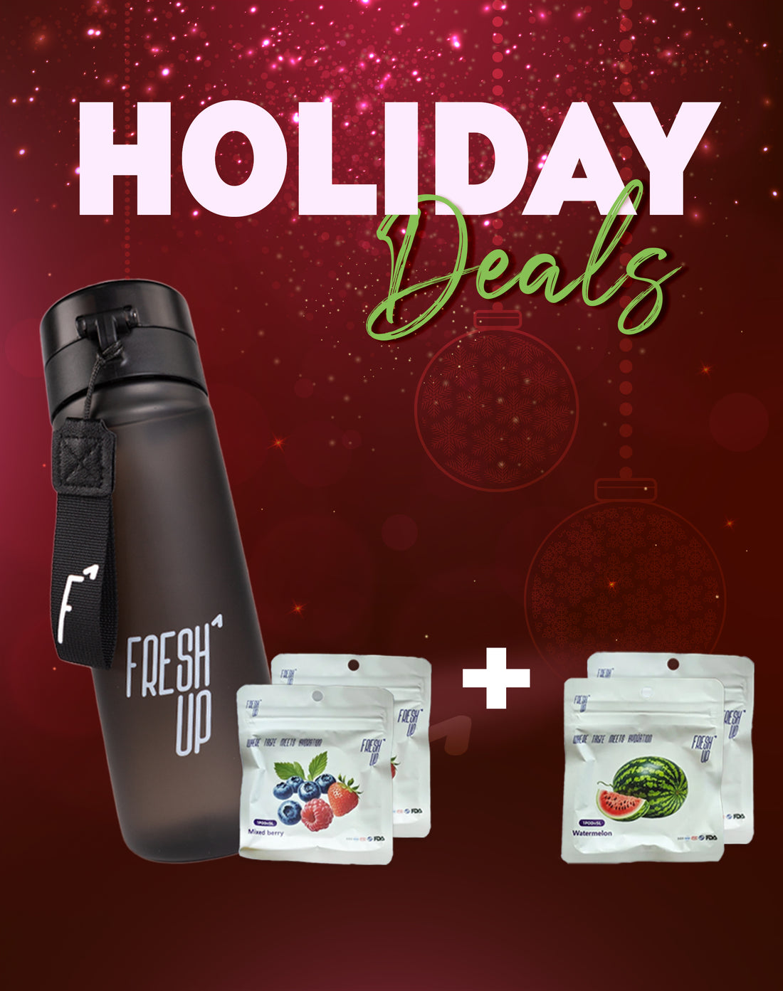 FreshUp Black Bottle + 4 Capsules