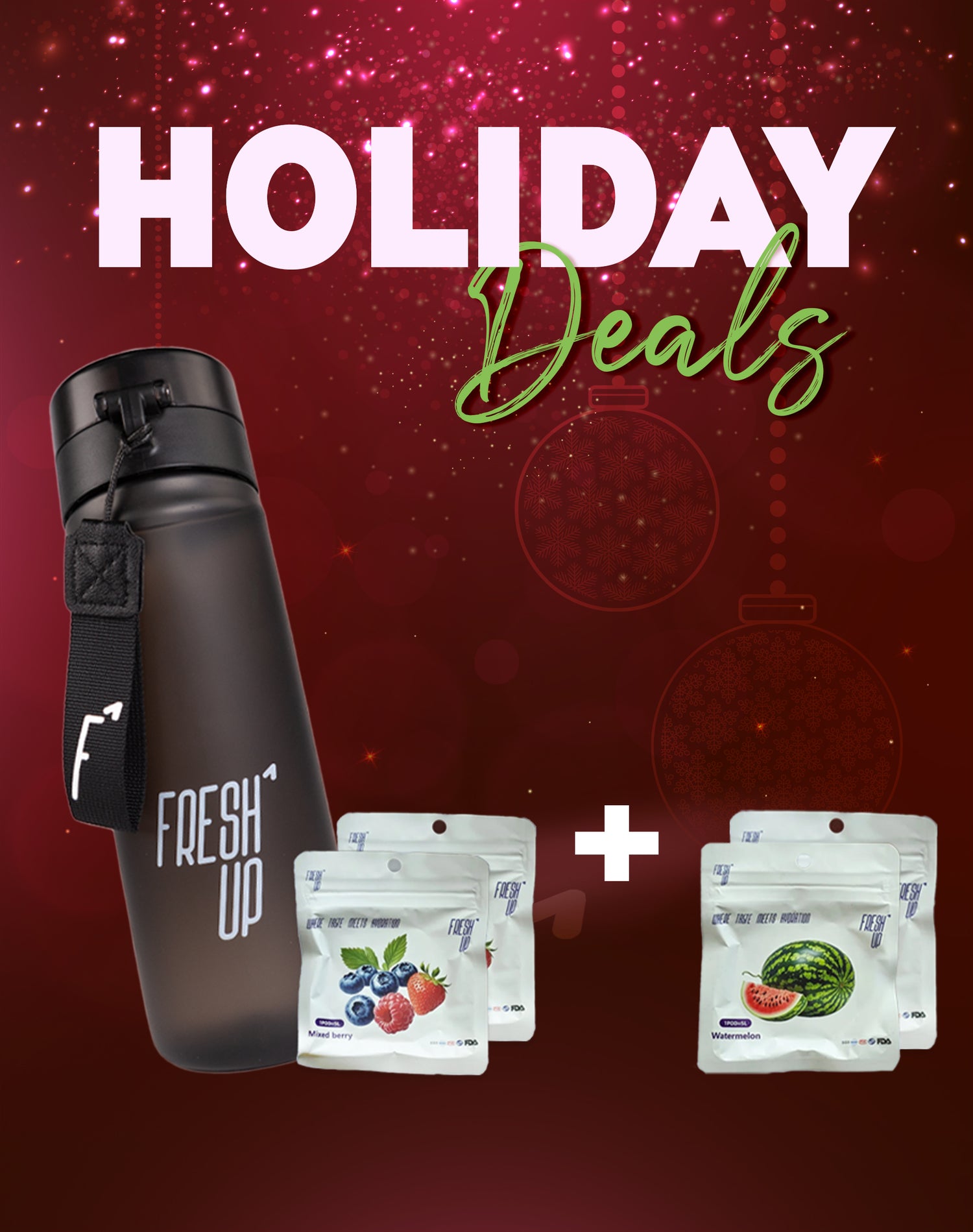 FreshUp Black Bottle + 4 Capsules