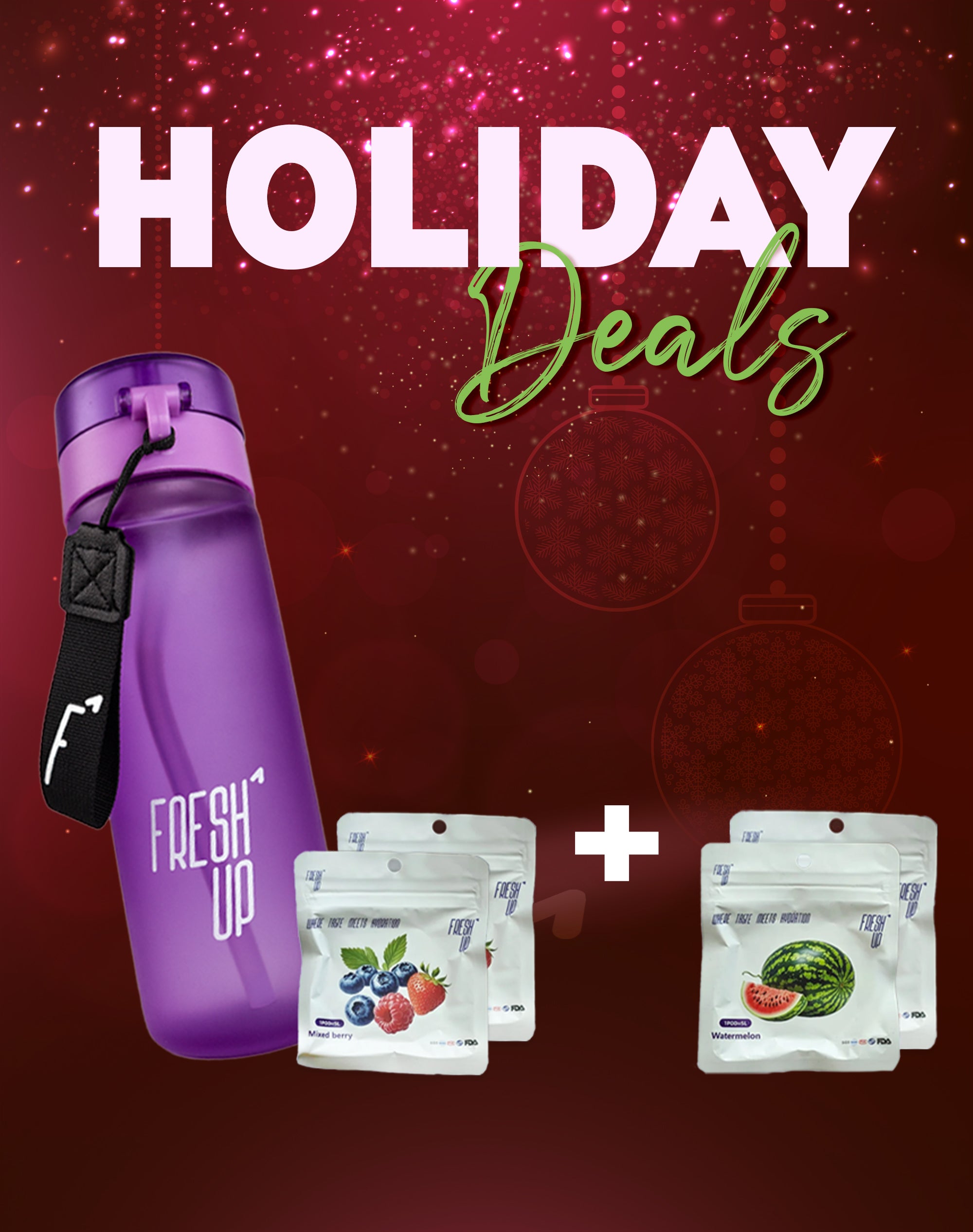 FreshUp Purple Bottle + 4 Capsules