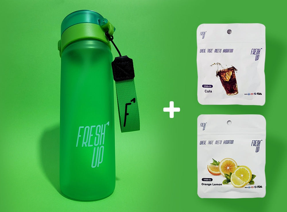 FreshUp Green Bottle + 2 Capsules